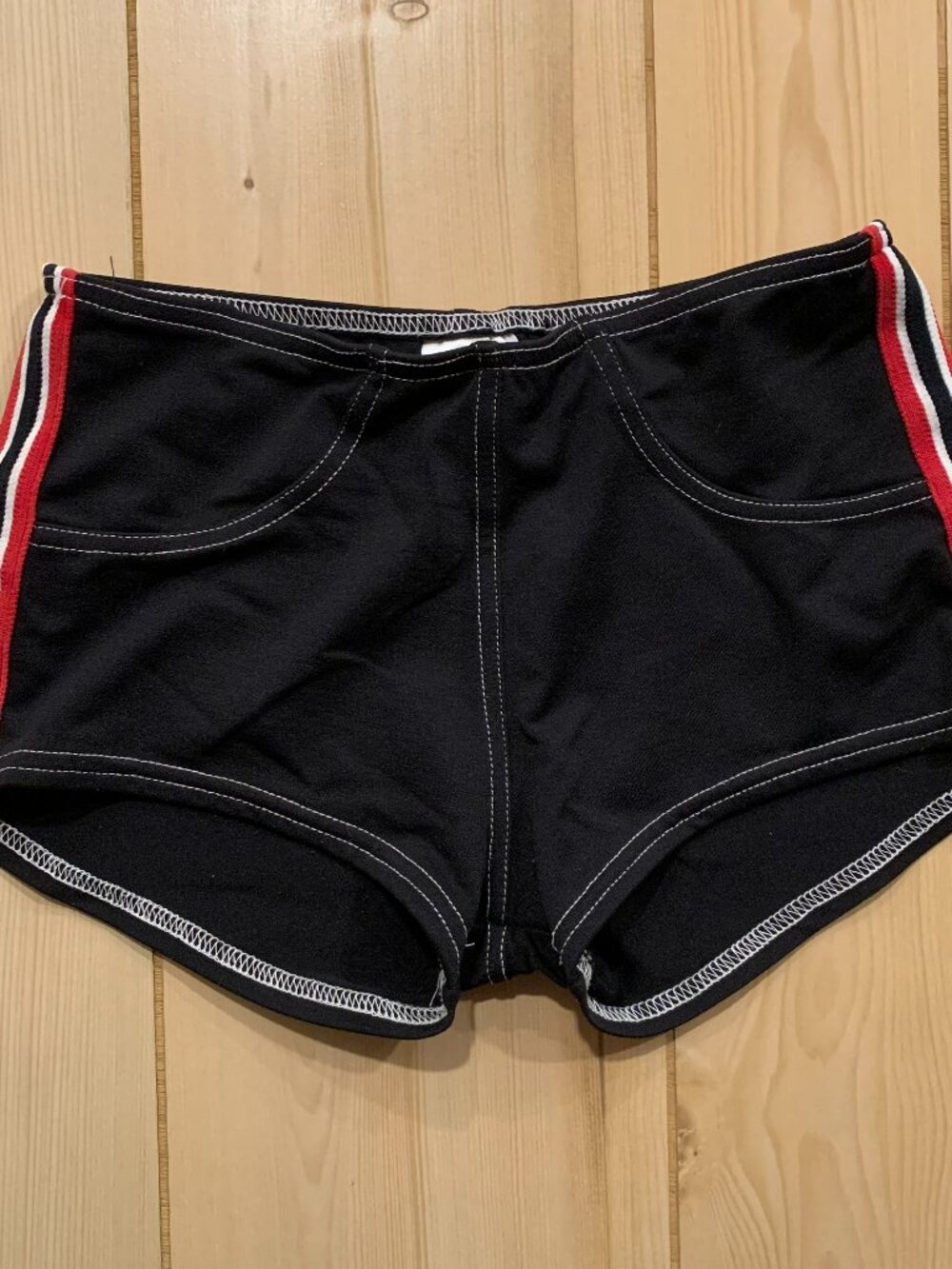Vintage 90s Jantzen Electric Beach Retro Black Swimwear Swim Shorts Women's S